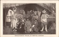 Tibetan Dancers at Wembley 1924 Postcard