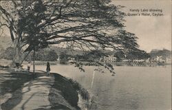 Kandy Lake Showing Queen's Hotel, Ceylon Sri Lanka Southeast Asia Postcard Postcard Postcard