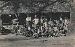 Group of Native Children, Ceylon Sri Lanka Postcard Postcard Postcard