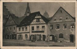 Markt, Deutsches Haus, Böhmisch Kamnitz, Böhmen Postcard