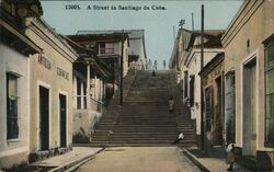 Street in Santiago de Cuba Postcard Postcard Postcard