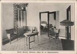 Hotel Bristol, Havana - Living Room Postcard