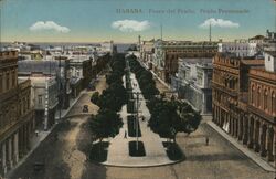 Habana Paseo del Prado Prado Promenade Postcard