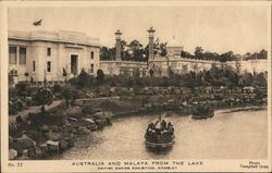 Australia & Malaya Pavilions, Wembley Postcard