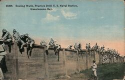 Scaling Walls, Practice Drill U.S. Naval Station, Guantanamo Bay Cuba Postcard Postcard Postcard