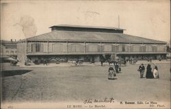 Le Mans, Le Marché (The Market) Postcard