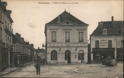 Ecemmey - Hotel de Ville et rue Carnot Postcard