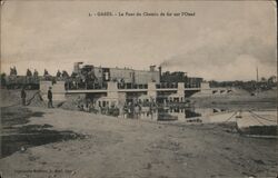 Gabès, Tunisia - Railway Bridge Over Oued Postcard