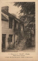 J. F. Millet's House Stairway, L'Escalier France Postcard Postcard Postcard