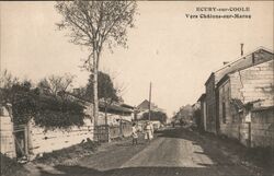 ECURY-sur-COOLE, Vers Châlons-sur-Marne Postcard