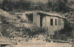 WWI German Crown Prince's Shelter Grurie Wood Postcard