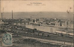 EPERNAY La Marne Le Pont, La Champagne France Postcard