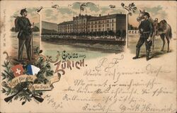 Gruss aus Zürich, Switzerland Military Postcard Zurich, Switzerland Postcard Postcard Postcard