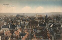 Nürnberg von der Burg (Nuremberg from the Castle) Germany Postcard Postcard Postcard