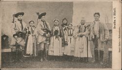 Slovak Wedding Party in Ružomberok, Slovakia Postcard