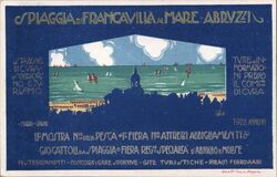 1928 Francavilla al Mare Abruzzo Italy Beach Vintage Postcard Postcard