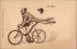 All Heil! Comic Cyclist Judaica Postcard Postcard Postcard