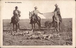 Dead Mexican Bandits Mexican Border War Postcard