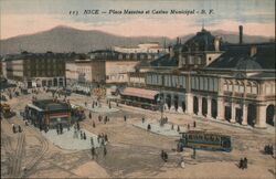 Nice - Place Massena et Casino Municipal Postcard