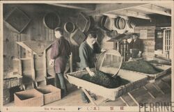 Tea Winnowing, Japan Postcard