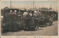 Tallying the Tea Pick, Japan Postcard