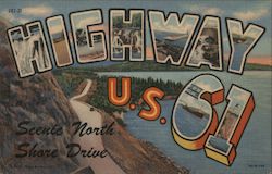 Greetings from Highway U.S. 61 Minnesota Postcard Postcard Postcard