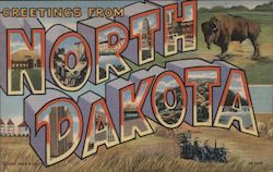 Greetings from North Dakota Postcard Postcard Postcard