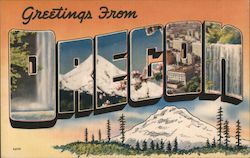 Greetings from Oregon Postcard