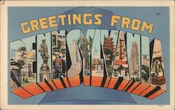 Greetings from Pennsylvania Postcard Postcard Postcard