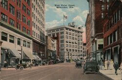 West Water Street, Milwaukee, Wis. Wisconsin Postcard Postcard Postcard