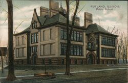 Rutland, Illinois Public School Postcard