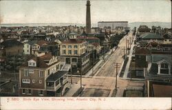 Bird's Eye View Showing Inlet, Atlantic City, NJ New Jersey Postcard Postcard Postcard