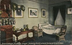 Grant Cottage, Mount McGregor, Room Where General Grant Died Postcard