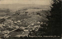 Bird's-Eye View, Hardwick, Vermont Postcard