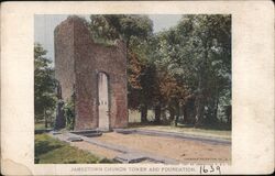 Jamestown Church Tower and Foundation, 1639 Postcard