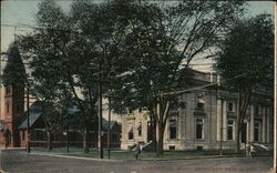 Lawrence, Mass. Depot and Post Office Postcard