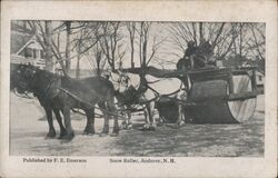 Horse-drawn Snow Roller, Andover, NH New Hampshire Postcard Postcard Postcard