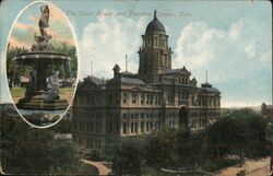 Denver, Colorado Court House and Fountain Postcard