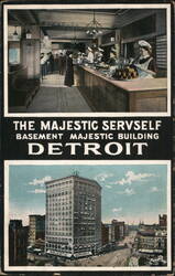 Majestic Servself Restaurant, Majestic Building, Detroit, MI Postcard