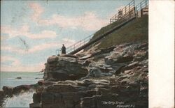 The Forty Steps, Newport, Rhode Island Postcard