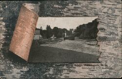 Central Street Bridge, Farmington, New Hampshire Postcard