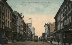 Main St. W. from 12th St., Richmond, VA Postcard