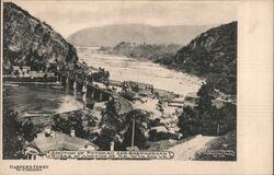 Potomac & Shenandoah Rivers, Harpers Ferry, WV West Virginia Postcard Postcard Postcard