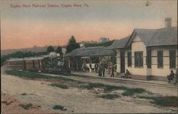 Eagles Mere Railroad Station, Eagles Mere, PA Pennsylvania Postcard Postcard Postcard