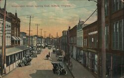 Washington Street, Looking East, Suffolk, Virginia Postcard Postcard Postcard