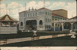 Lawn and Casino, Ocean View, Virginia Postcard