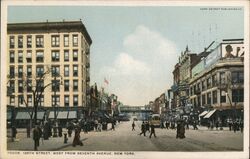 125th Street, West from Seventh Avenue, New York Postcard