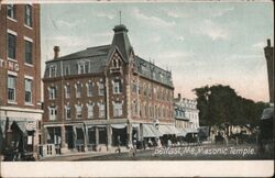 Masonic Temple, Belfast, Maine Postcard