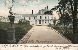 Belfast, ME, City Hospital Postcard