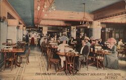 Majestic Servself Basement Restaurant, Detroit, MI Michigan Postcard Postcard Postcard